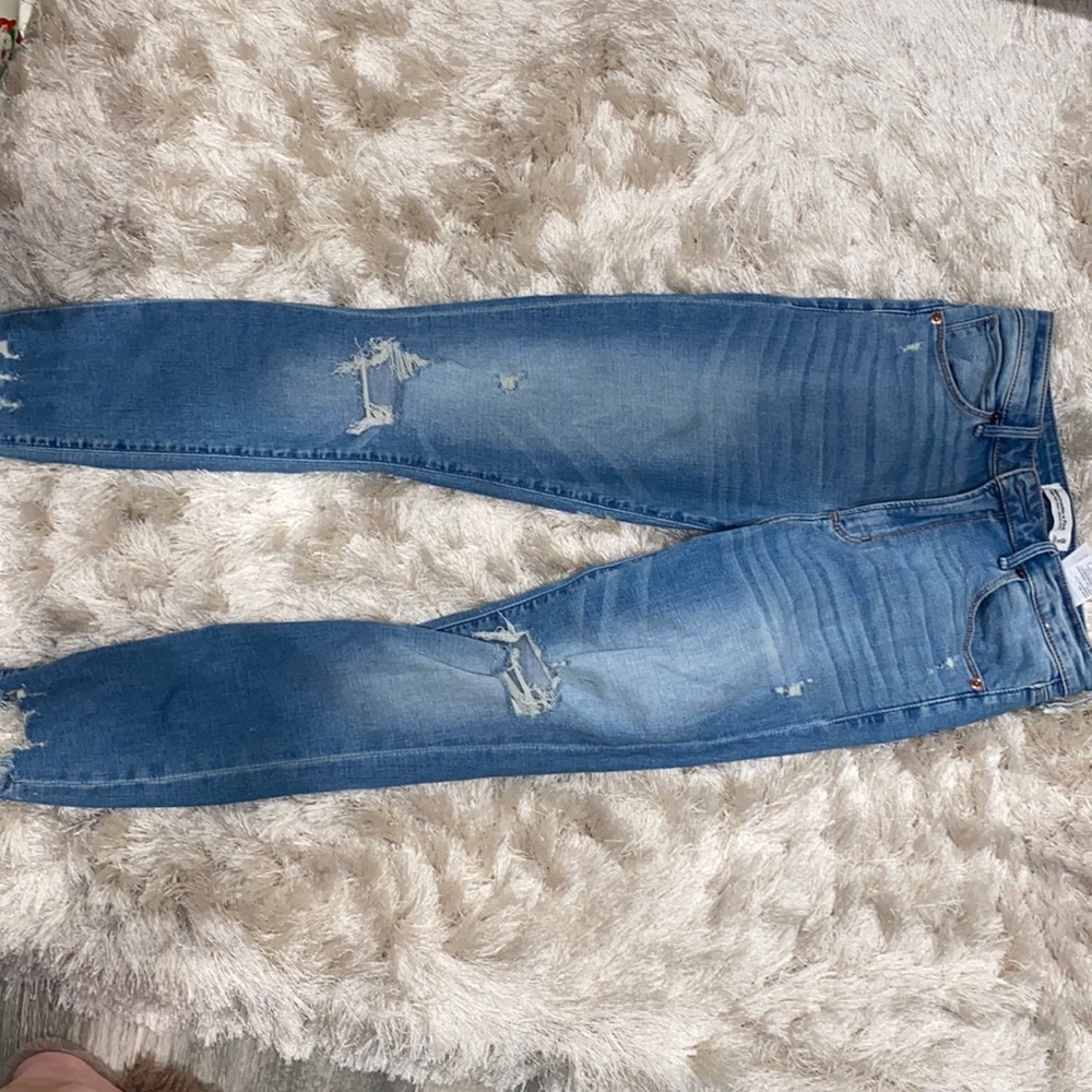 Abercrombie high rise super skinny ankle jeans